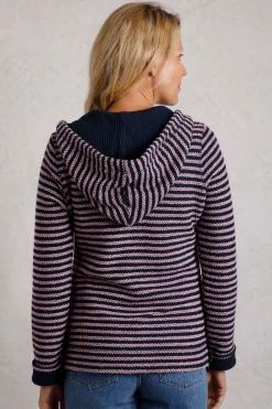 Weird Fish Sweatshirts & Hoodies|Fisher Full Zip Stripe Eco Macaroni Hoodie Heather