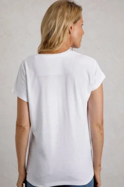 Weird Fish Tunics|Tops & T-Shirts|Fly Free Organic Cotton Slub Graphic T-Shirt White