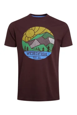 Weird Fish T-Shirts|Foothills Organic Cotton Front Print T-Shirt Mulled Wine