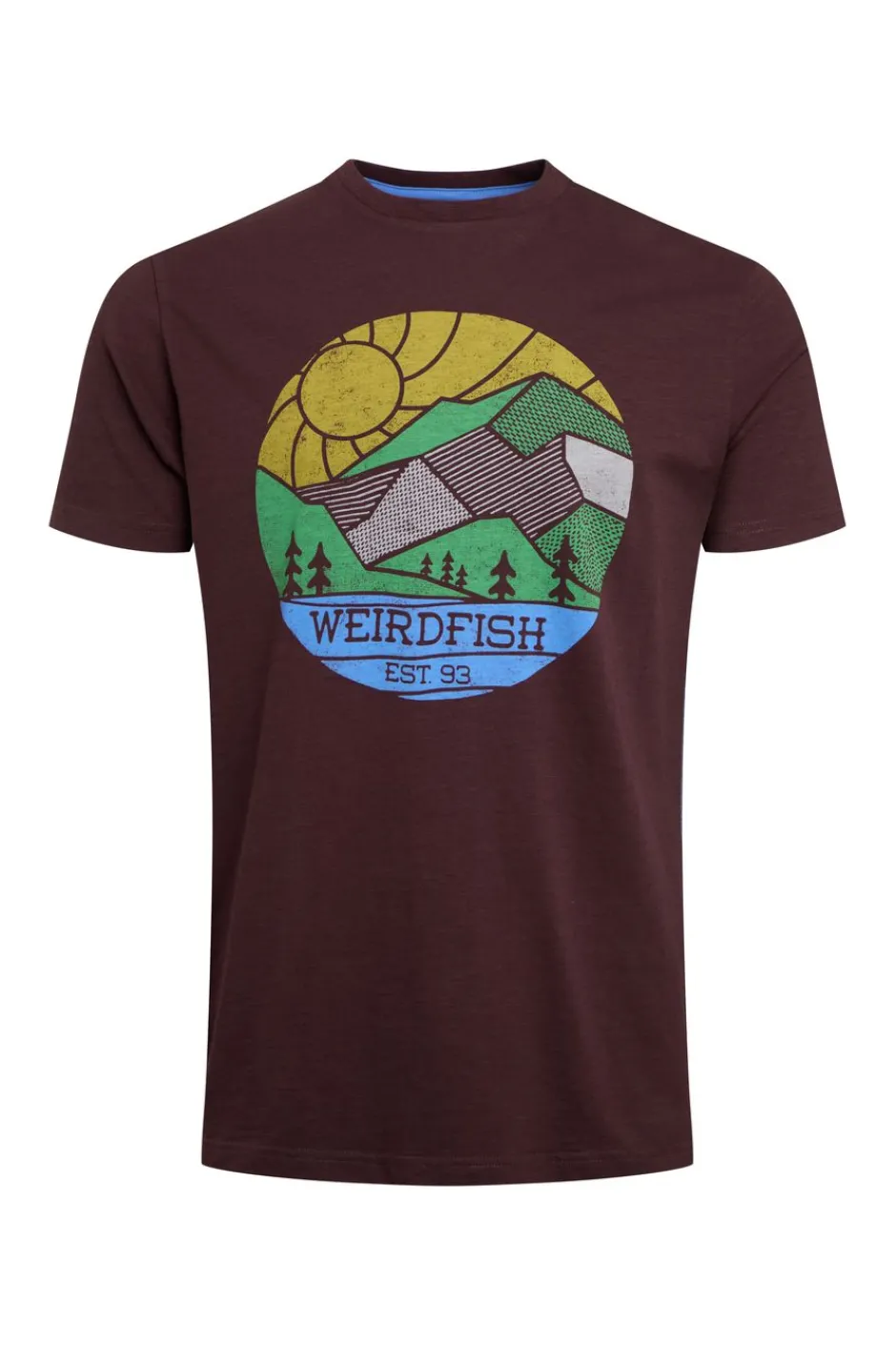 Weird Fish T-Shirts|Foothills Organic Cotton Front Print T-Shirt Mulled Wine