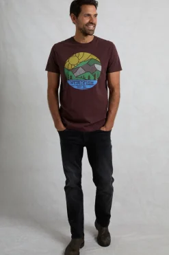 Weird Fish T-Shirts|Foothills Organic Cotton Front Print T-Shirt Mulled Wine