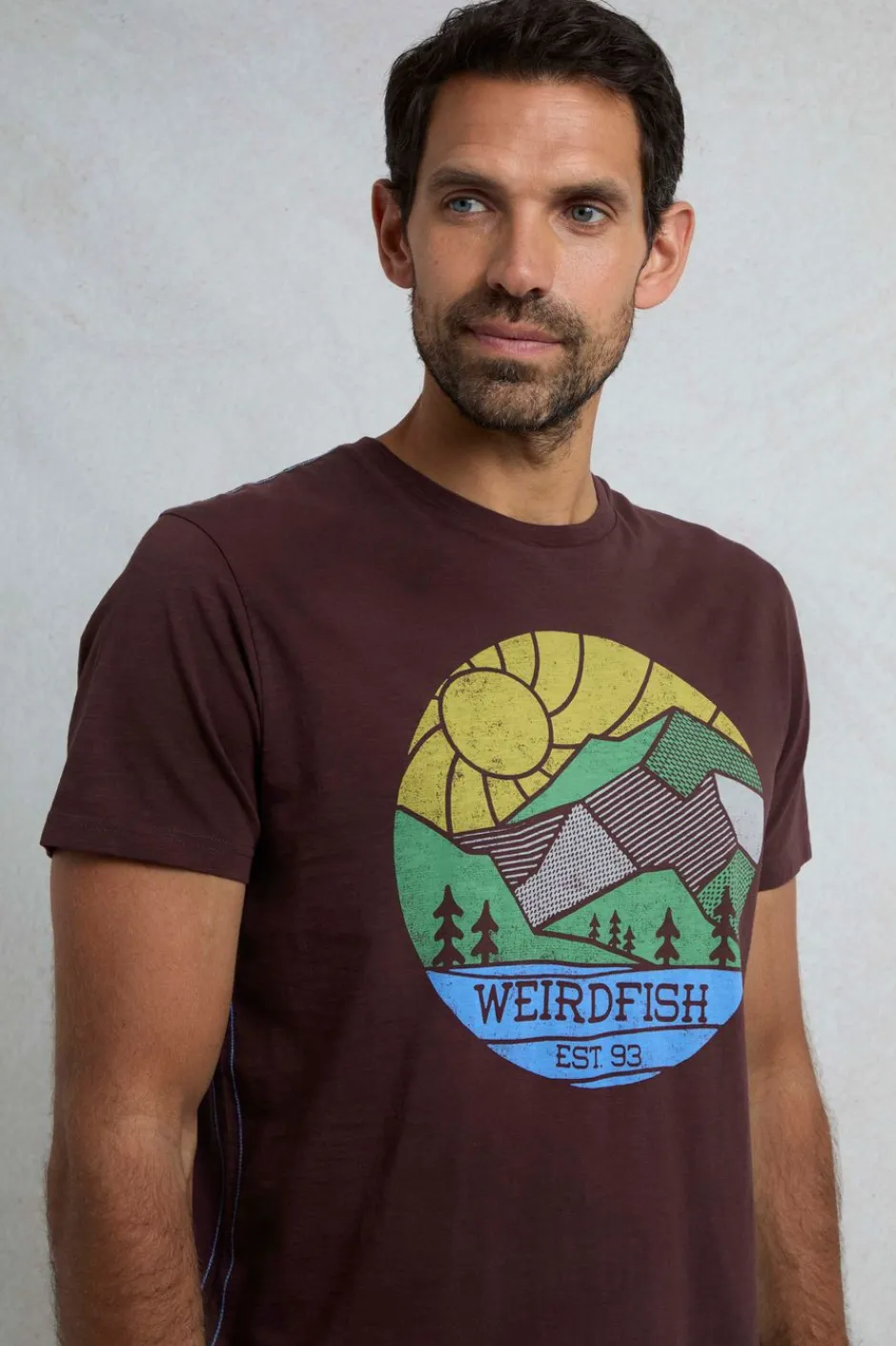 Weird Fish T-Shirts|Foothills Organic Cotton Front Print T-Shirt Mulled Wine