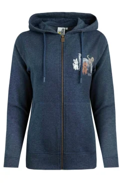 Weird Fish Sweatshirts & Hoodies|Franchises Dog Print Eco Graphic Full Zip Hoodie Navy