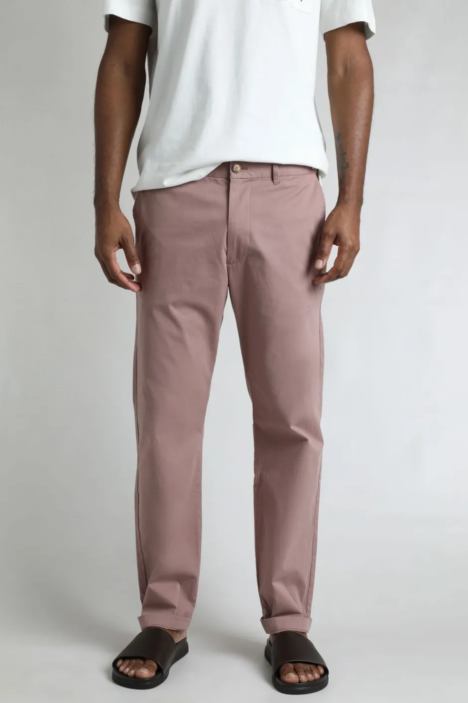 Weird Fish Trousers & Jeans|Freddie Super Soft Chino Trousers Dusty Rose