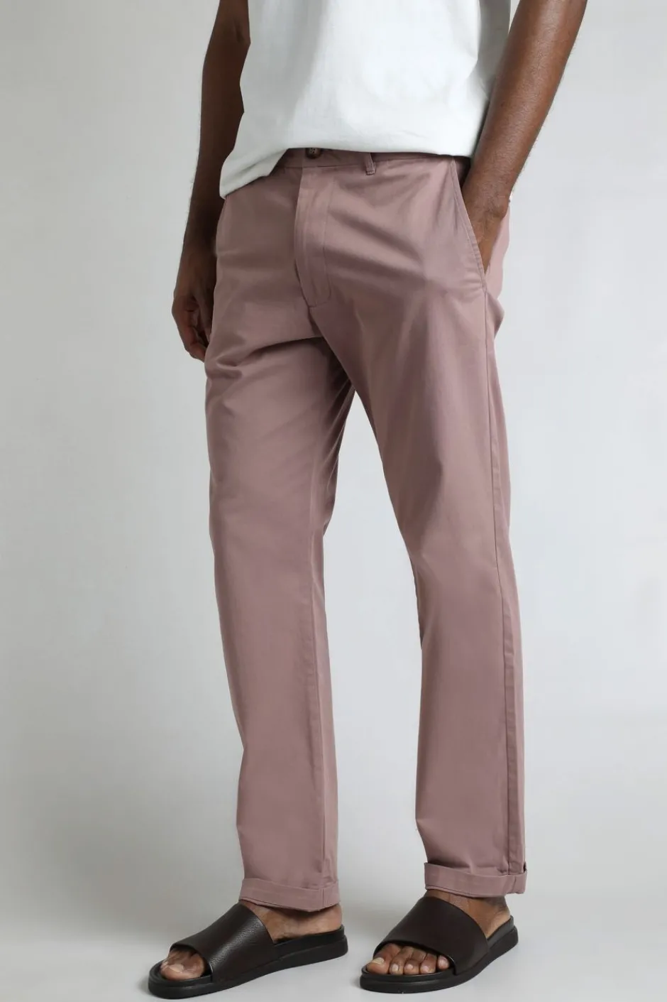 Weird Fish Trousers & Jeans|Freddie Super Soft Chino Trousers Dusty Rose