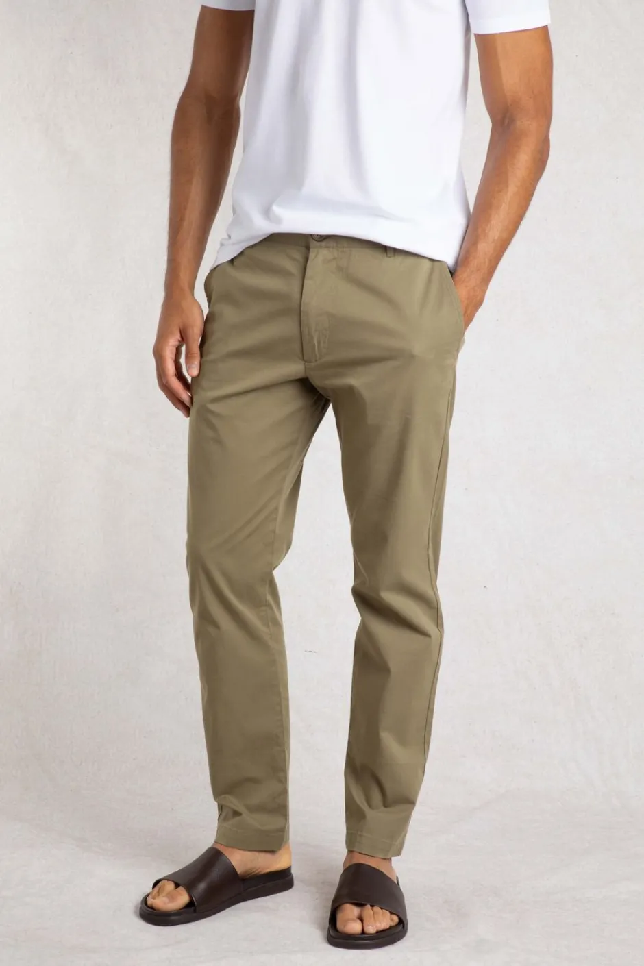 Weird Fish Trousers & Jeans|Freddie Super Soft Chino Trousers Burnt Olive