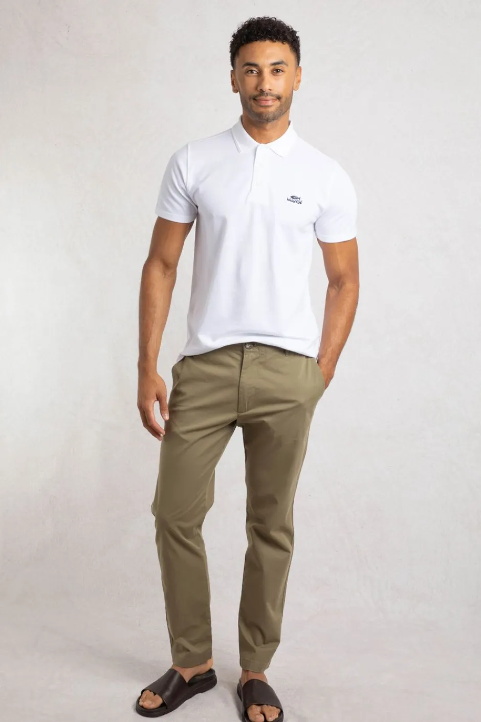Weird Fish Trousers & Jeans|Freddie Super Soft Chino Trousers Burnt Olive