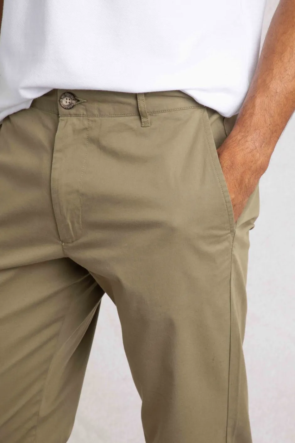 Weird Fish Trousers & Jeans|Freddie Super Soft Chino Trousers Burnt Olive