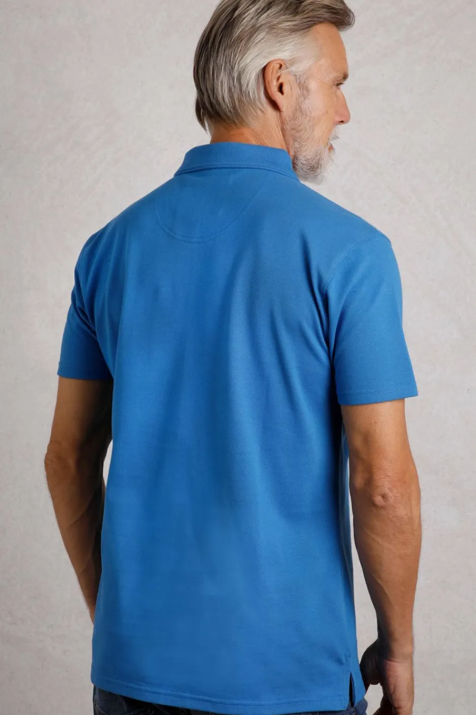 Weird Fish Polo & Rugby Shirts|Giles Pique Polo Blue Sapphire