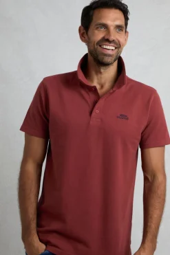 Weird Fish Polo & Rugby Shirts|Giles Pique Polo Shirt Foxberry