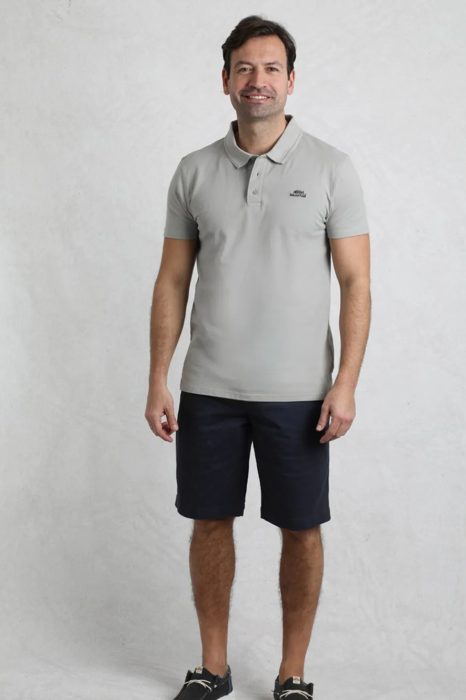 Weird Fish Polo & Rugby Shirts|Giles Pique Polo Shirt Limestone