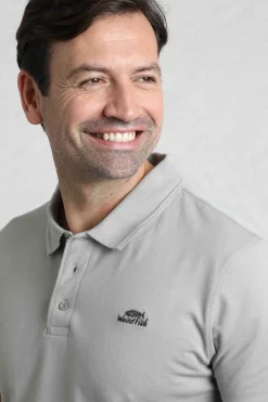 Weird Fish Polo & Rugby Shirts|Giles Pique Polo Shirt Limestone
