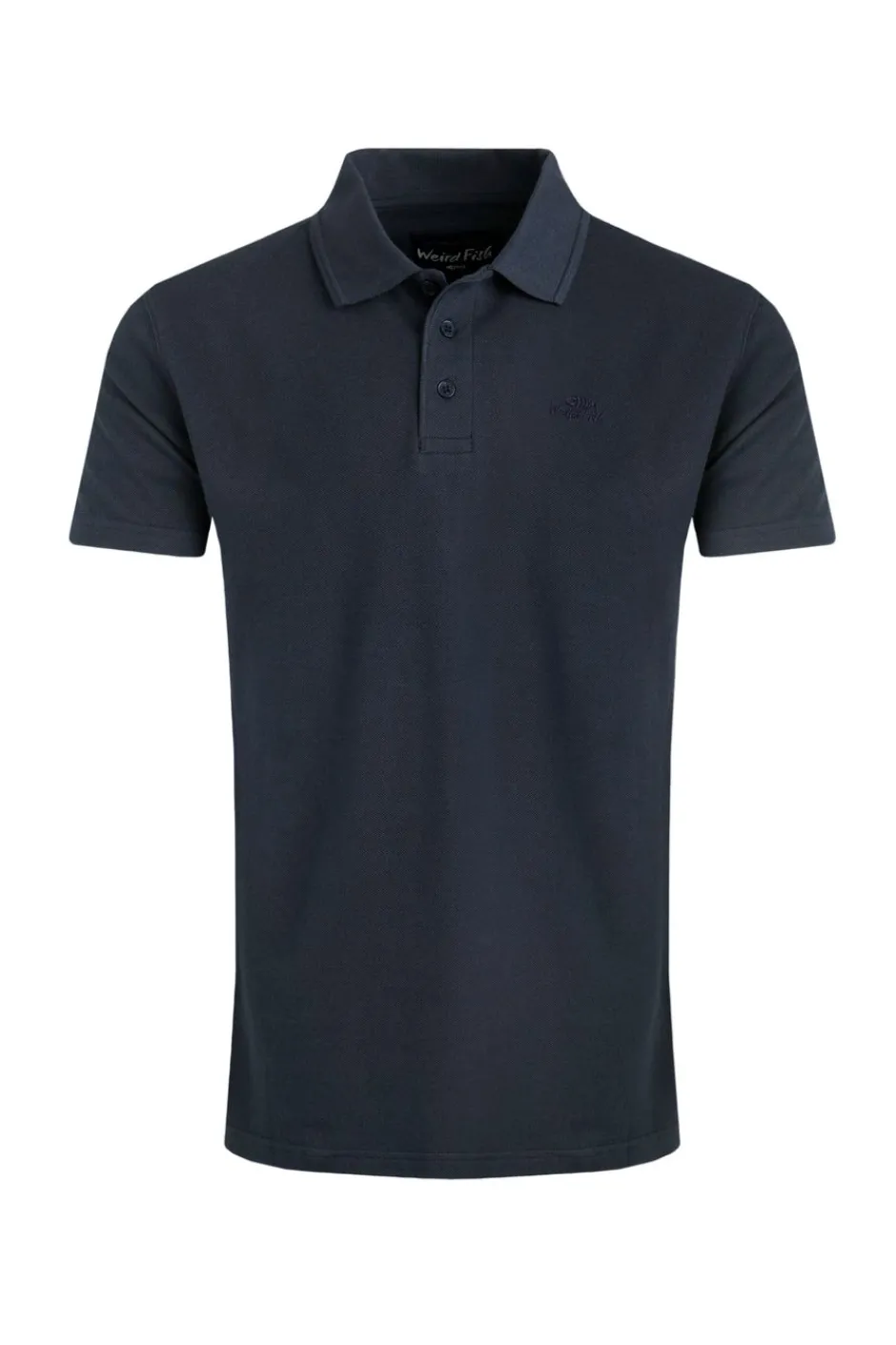 Weird Fish Polo & Rugby Shirts|Giles Pique Polo Shirt Navy