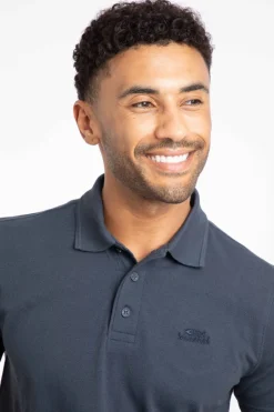Weird Fish Polo & Rugby Shirts|Giles Pique Polo Shirt Navy