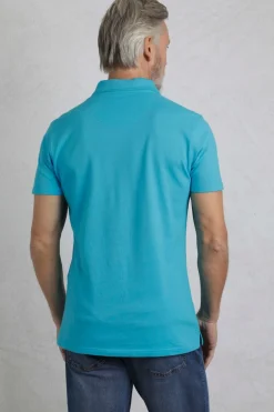 Weird Fish Polo & Rugby Shirts|Giles Pique Polo Shirt Vivid Blue