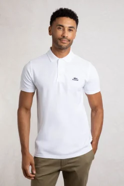 Weird Fish Polo & Rugby Shirts|Giles Pique Polo Shirt White
