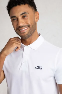 Weird Fish Polo & Rugby Shirts|Giles Pique Polo Shirt White
