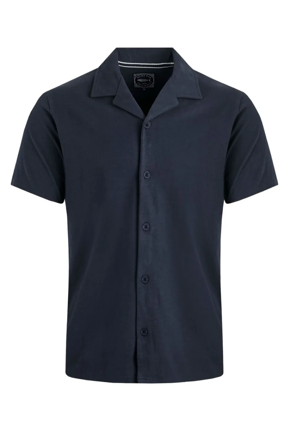 Weird Fish Shirts|Grafton Organic Cotton Soft Jersey Shirt Navy