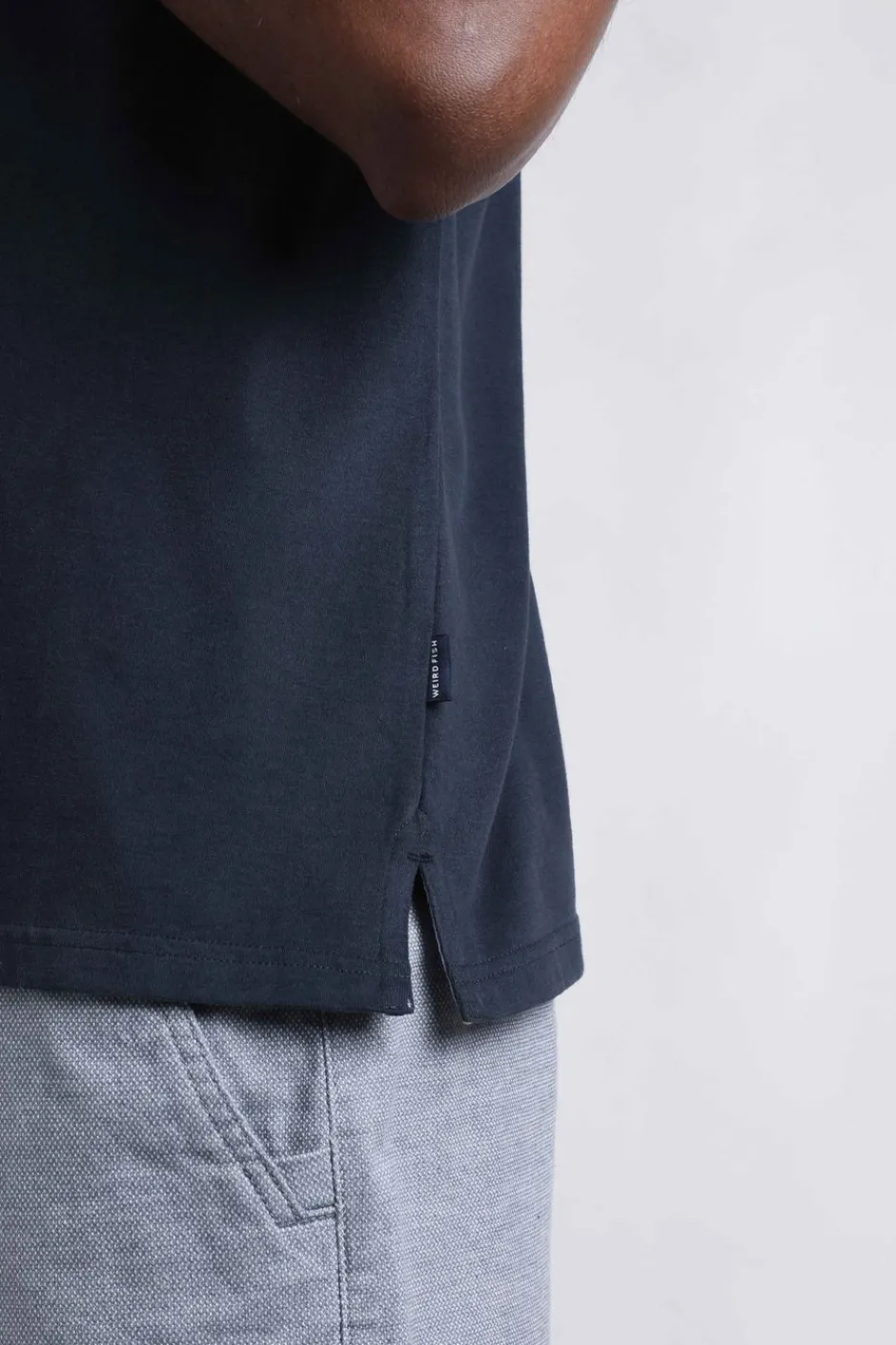 Weird Fish Shirts|Grafton Organic Cotton Soft Jersey Shirt Navy