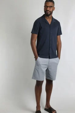 Weird Fish Shirts|Grafton Organic Cotton Soft Jersey Shirt Navy