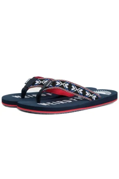 Weird Fish Caps & Scarves|Scarves & Caps|Hamdon Jacquard Flip Flop Navy