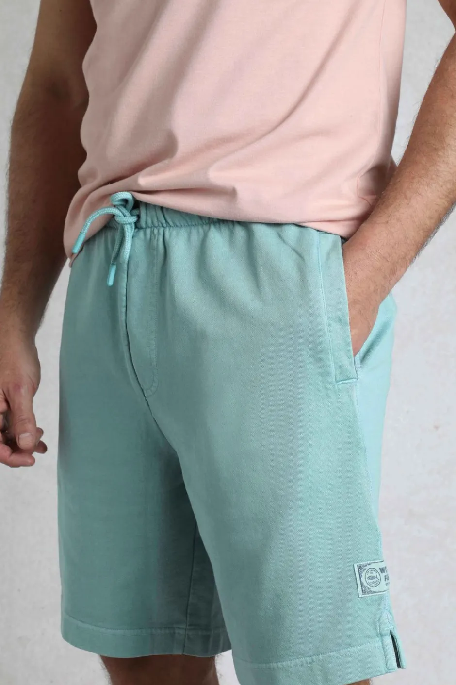 Weird Fish Shorts|Hamilton Sunwashed Sweatshirt Shorts Mineral Blue