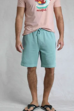 Weird Fish Shorts|Hamilton Sunwashed Sweatshirt Shorts Mineral Blue