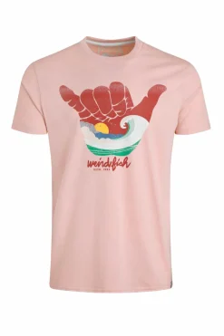 Weird Fish T-Shirts|Hang Loose Eco Graphic T-Shirt Dusty Rose