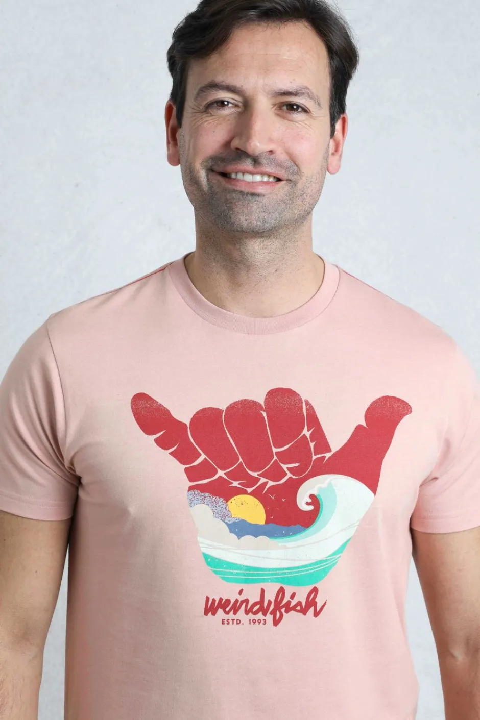 Weird Fish T-Shirts|Hang Loose Eco Graphic T-Shirt Dusty Rose