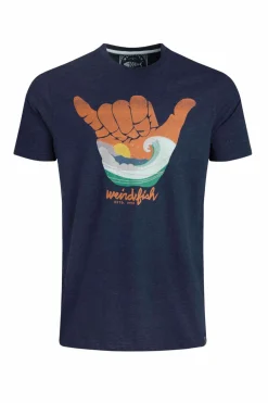 Weird Fish T-Shirts|Hang Loose Eco Graphic T-Shirt Dark Blue