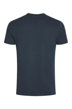 Weird Fish T-Shirts|Harris Organic Cotton Textured Crew Neck T-Shirt Navy Blue