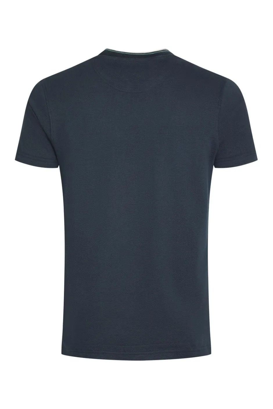 Weird Fish T-Shirts|Harris Organic Cotton Textured Crew Neck T-Shirt Navy Blue