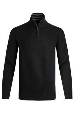 Weird Fish Jumpers & Knitwear|Helmsdale Eco 1/4 Zip Jumper Black
