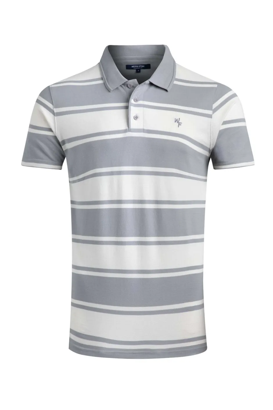 Weird Fish Polo & Rugby Shirts|Henry Striped Pique Polo Shirt Limestone