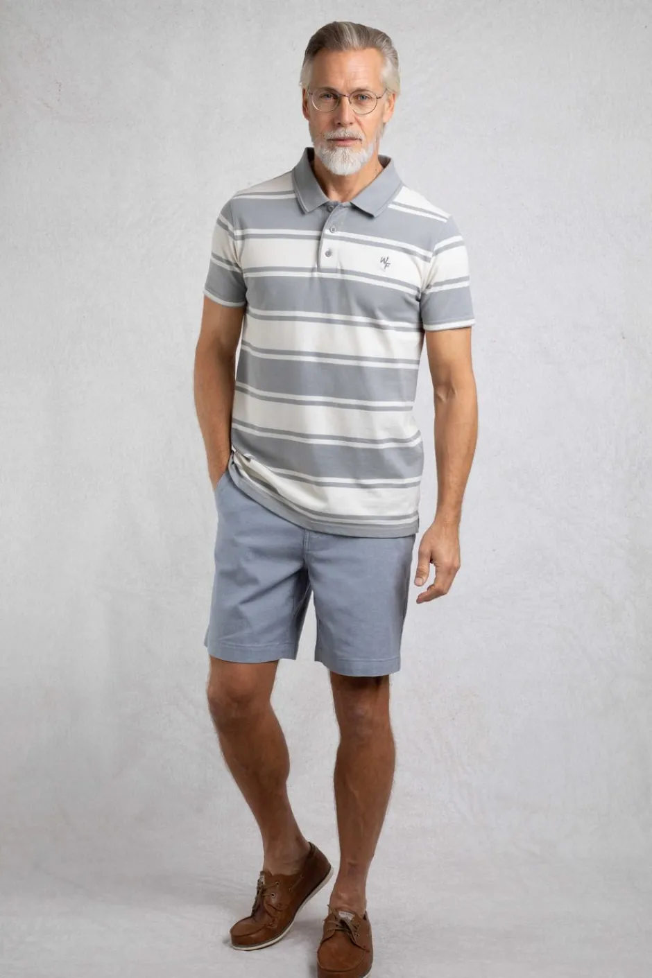 Weird Fish Polo & Rugby Shirts|Henry Striped Pique Polo Shirt Limestone