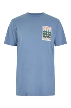 Weird Fish T-Shirts|Hey Teacher Back Print Artist T-Shirt Mid Blue