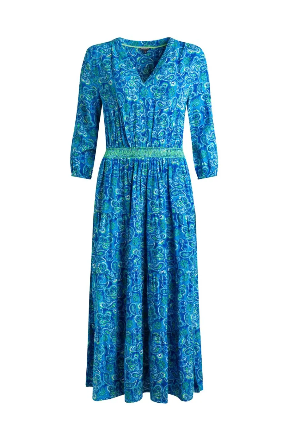 Weird Fish Dresses|Himanshee Lenzing EcoVero™ Printed Viscose Maxi Dress Sea Green