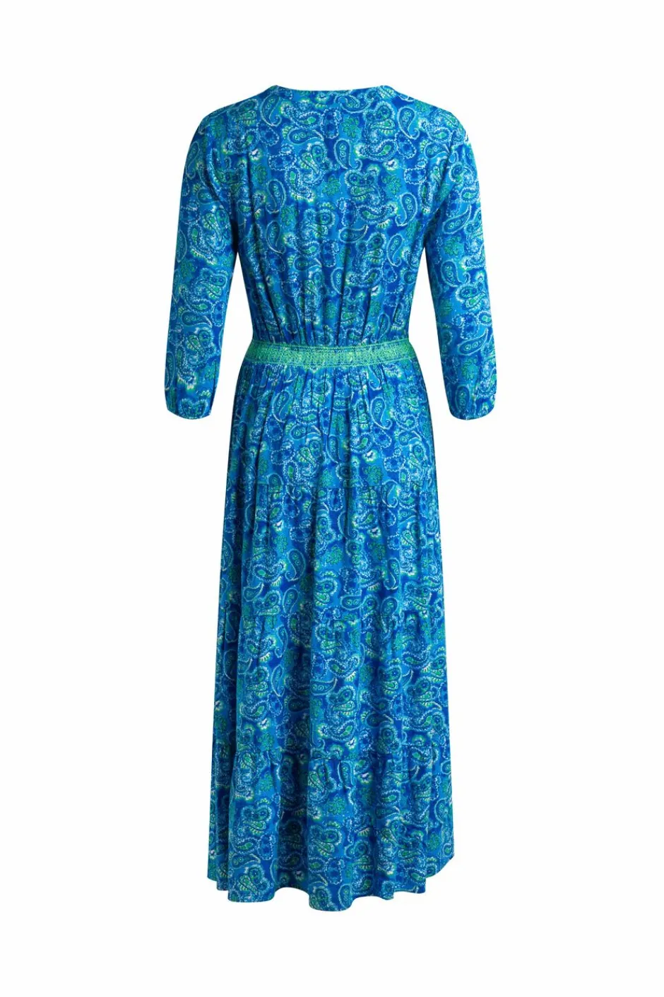 Weird Fish Dresses|Himanshee Lenzing EcoVero™ Printed Viscose Maxi Dress Sea Green