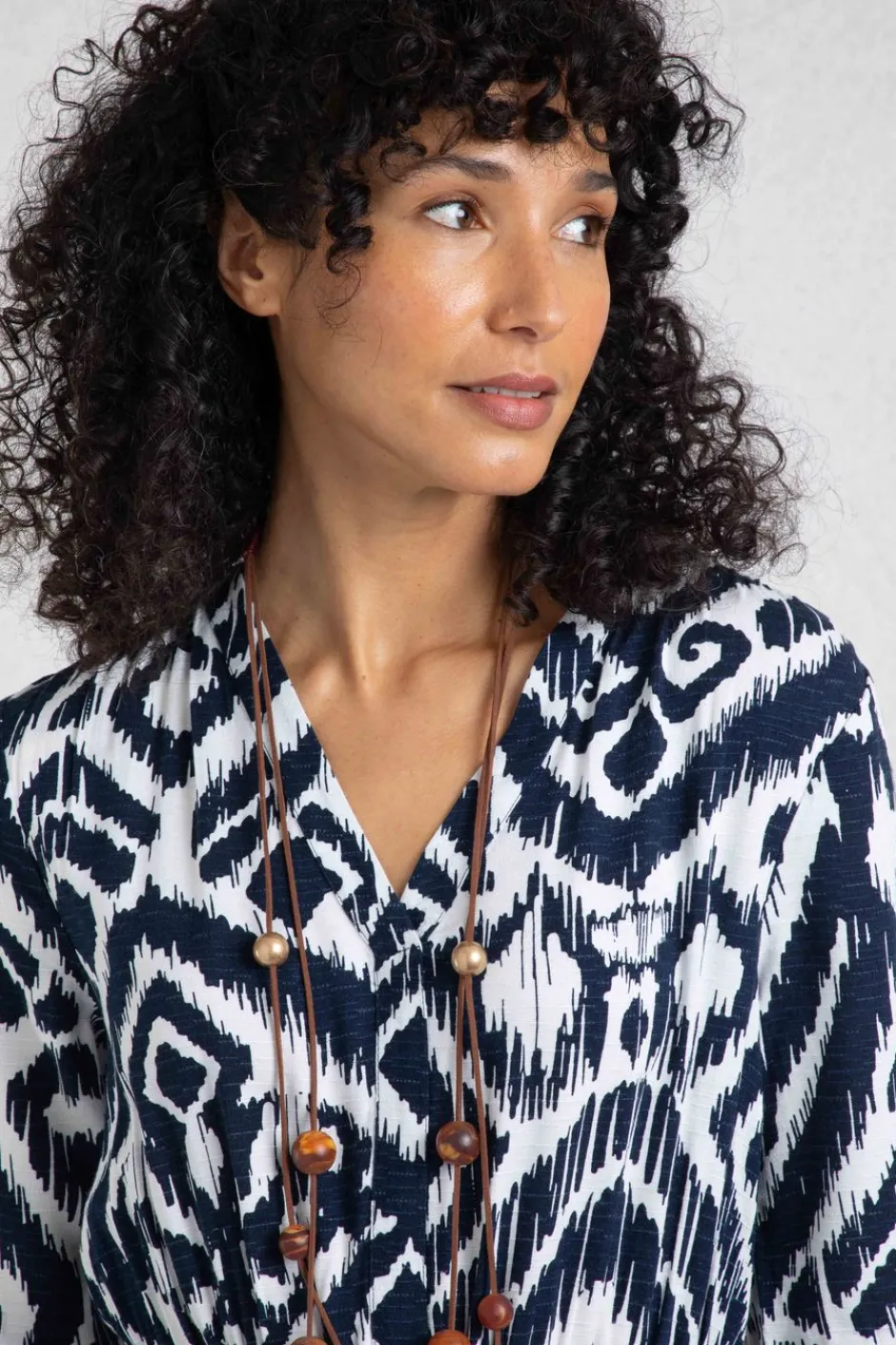 Weird Fish Dresses|Himanshee Lenzing EcoVero™ Printed Viscose Maxi Dress Indigo