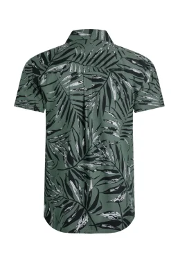 Weird Fish Shirts|Holborn Eco Viscose Hawaiian Shirt Army Green