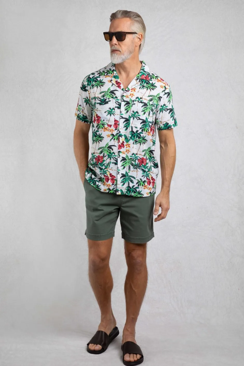 Weird Fish Shirts|Holborn Eco Viscose Hawaiian Shirt Peapod