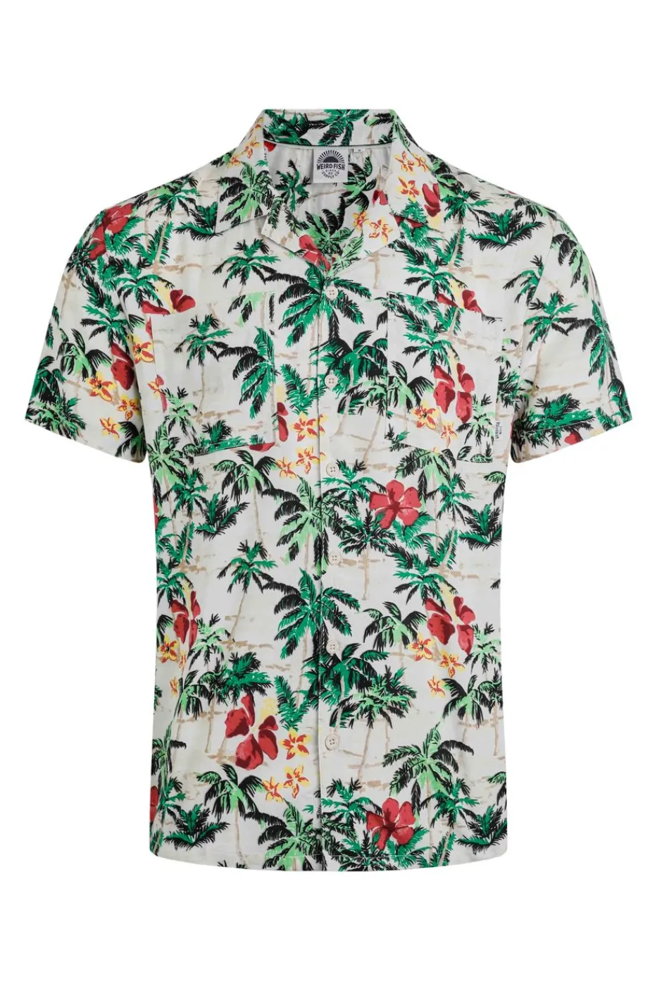 Weird Fish Shirts|Holborn Eco Viscose Hawaiian Shirt Peapod