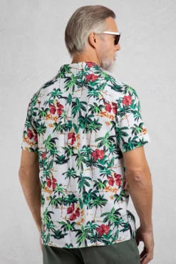 Weird Fish Shirts|Holborn Eco Viscose Hawaiian Shirt Peapod