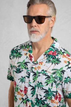 Weird Fish Shirts|Holborn Eco Viscose Hawaiian Shirt Peapod