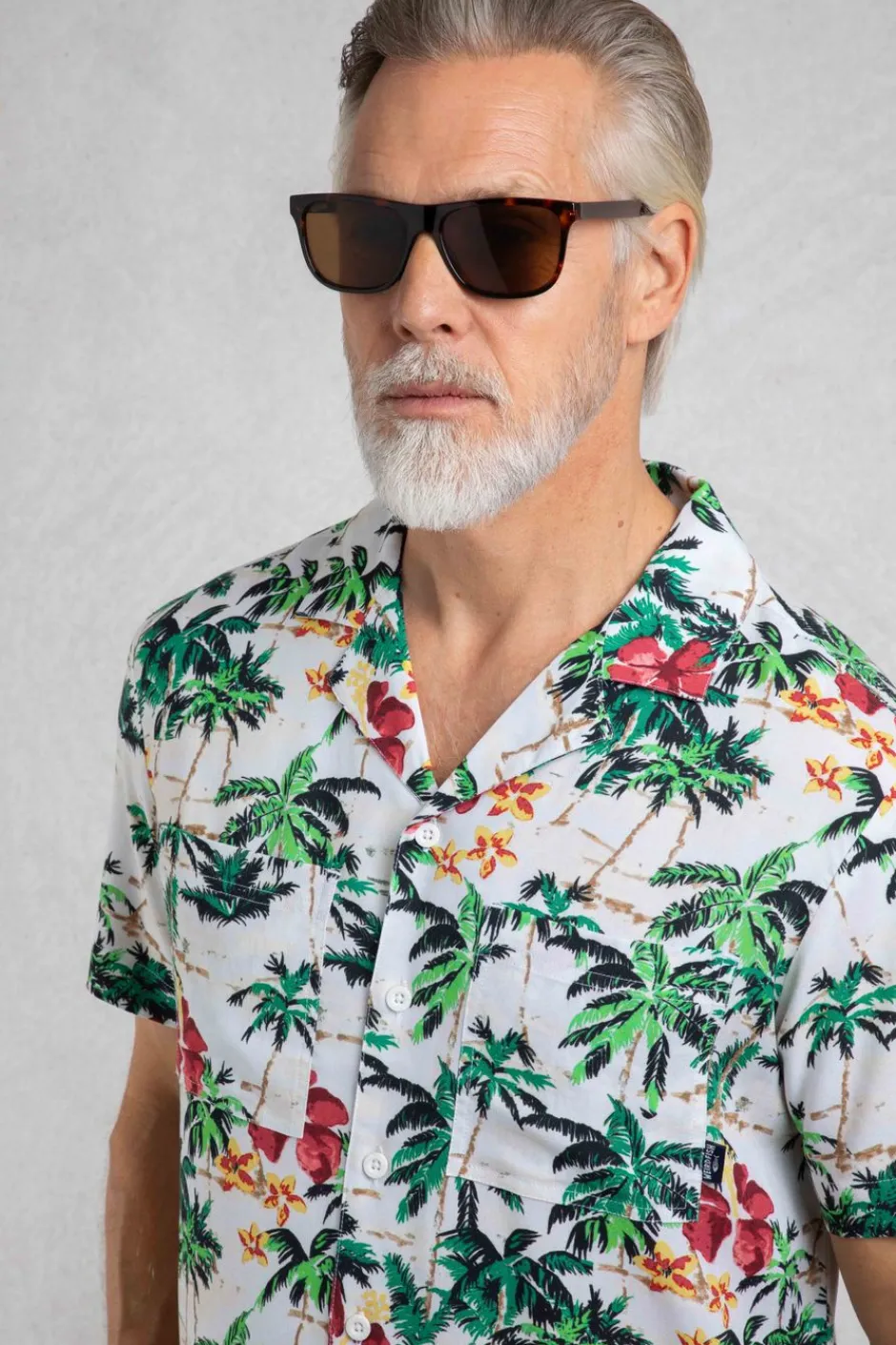 Weird Fish Shirts|Holborn Eco Viscose Hawaiian Shirt Peapod