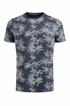 Weird Fish T-Shirts|Howes Organic Cotton Printed T-Shirt Navy