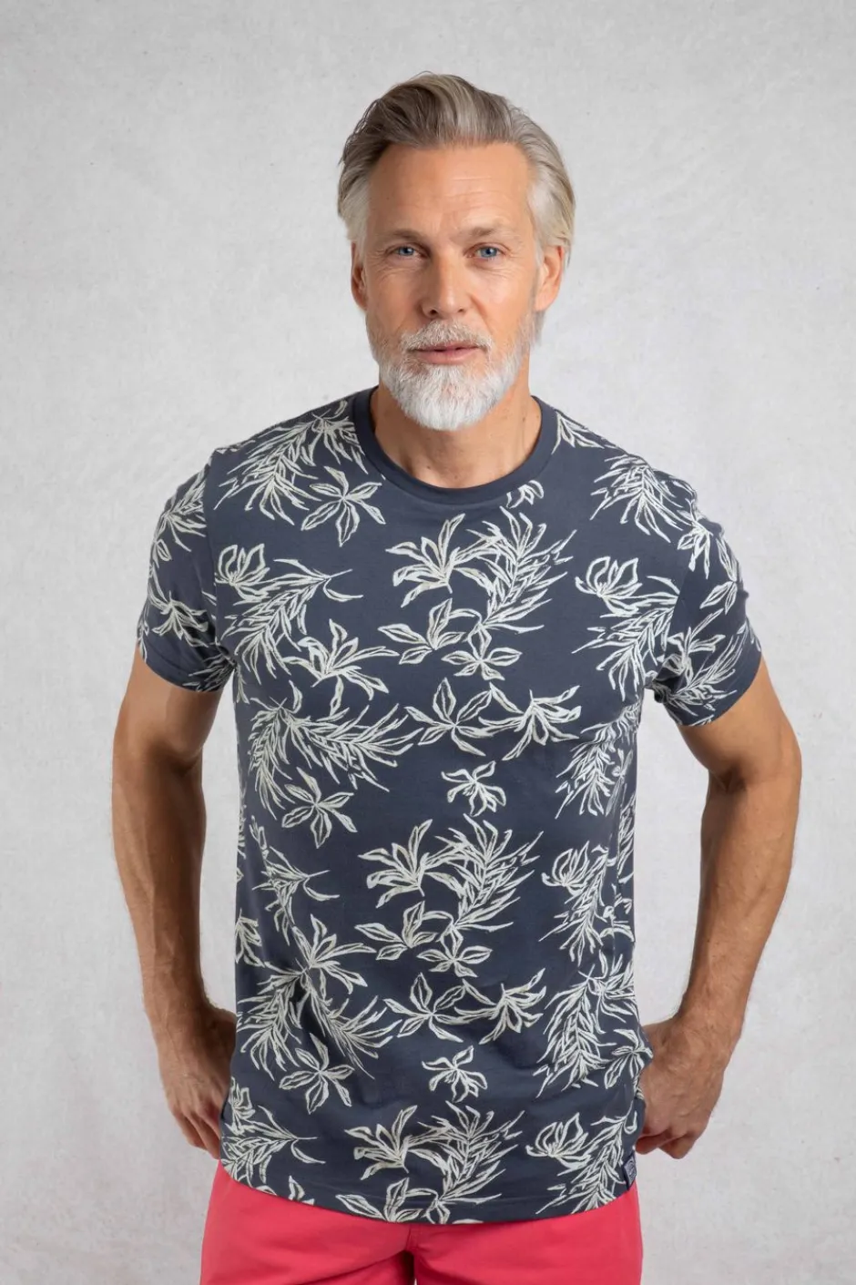 Weird Fish T-Shirts|Howes Organic Cotton Printed T-Shirt Navy