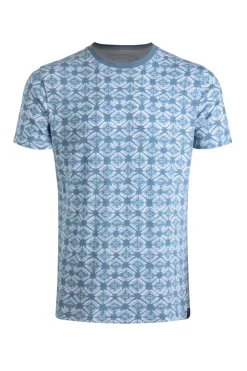 Weird Fish T-Shirts|Howes Organic Cotton Printed T-Shirt Faded Denim