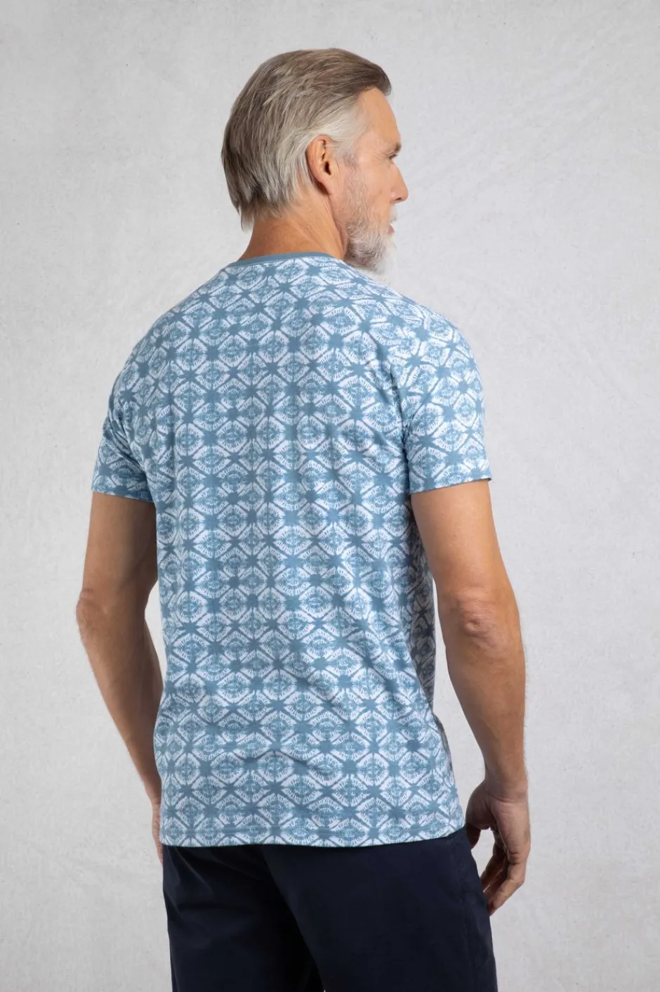 Weird Fish T-Shirts|Howes Organic Cotton Printed T-Shirt Faded Denim