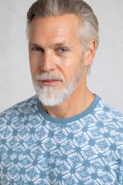 Weird Fish T-Shirts|Howes Organic Cotton Printed T-Shirt Faded Denim